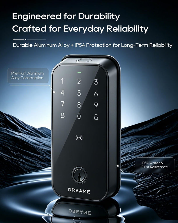 Dreame Lite Smart Door Lock, Keyless Entry Deadbolt Lock for Front Door