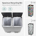 SONGMICS Trash Can, 2 x 8 Gallon (2 x 30 L), Silver and Black