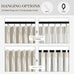 IVAPUPU Natural Pinch Pleated 100% Blackout Linen Curtains 90 Inch Length