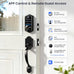 Veise VE017-H 8-in-1 Fingerprint Smart Front Door Lock Set, Matte Black