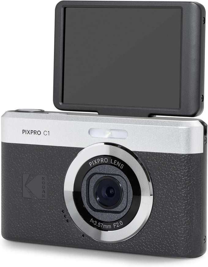 KODAK PIXPRO C1 13MP Compact Digital Camera, 26mm Fixed Lens, Black