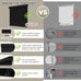 SUNOFF Cordless Blackout Roller Shades Blinds for Windows,34"W x 72"H,Black