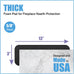 KidKusion Soft Seat Hearth Pad | Made in USA| Black | 60" x 14" | Fireplace Safety Cushion | Hearth Pad