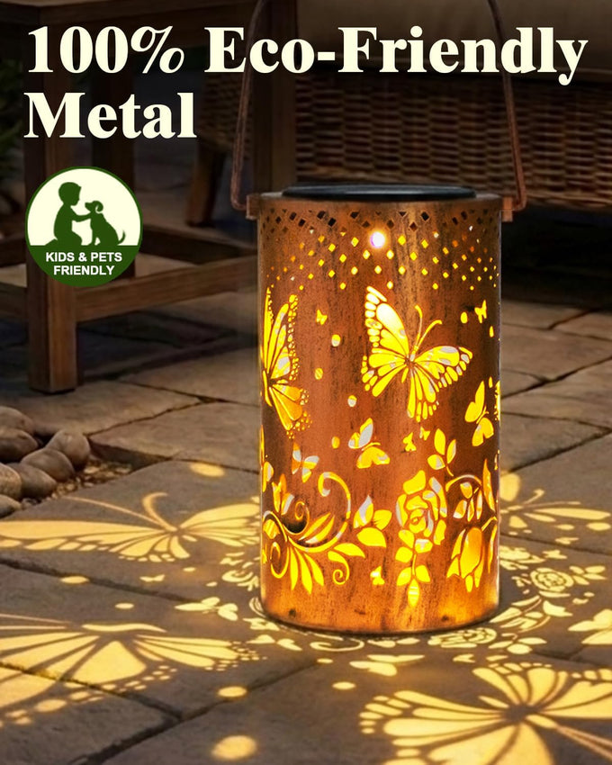 DIBIEECN Birthday Gifts for Women, Solar Lanterns, Butterfly, 4 Pack