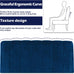 STHOUYN Mordern Velvet Armless Accent Chair Decorative Slipper Chair Vanity Chair for Bedroom Desk, Corner Side Chair Living Room Furniture (1, Navy Blue)