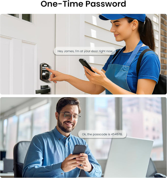 Veise KS02A Fingerprint Door Lock, Keypad Deadbolt, Oil Rubbed Bronze