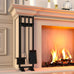Fire Beauty 5-Piece Wrought Iron Indoor Fireplace Tools Set