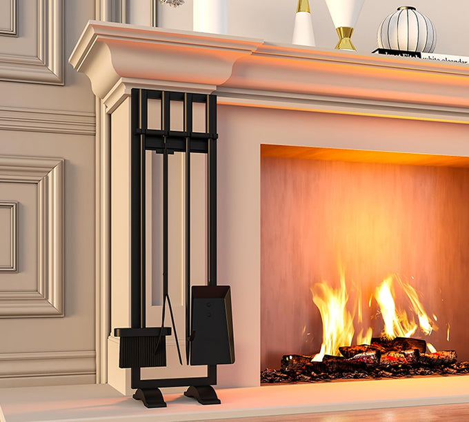 Fire Beauty 5-Piece Wrought Iron Indoor Fireplace Tools Set