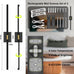 iThird Battery Operated Wall Sconces Set of 2, 10000mAh, Black