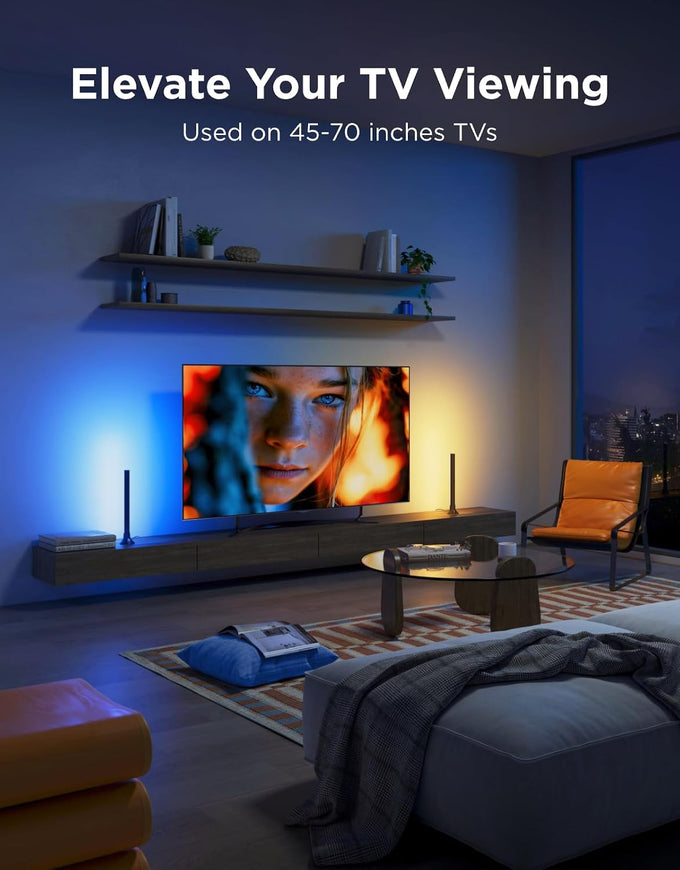 Govee Smart RGBWIC Light Bars, 15-Inch WiFi TV Backlight for 45-70-Inch TVs