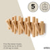 Umbra Picket Coat Rack, Wall Mount 5 Flip-Down Coat Hooks, Natural