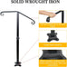 Handrail Railing, Single Post Handrail, Stair Railing for Concrete,Sturdy Handrails with Base, Mountable Iron Stair Handrail for 1 or 2 Steps, Grab Rail for Steps Porch, Railings for Outdoor Step
