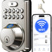 Veise VE012W WiFi Fingerprint Smart Lock for Front Door, Satin Nickel