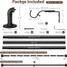 Zeerobee 2 Pack Curtain Rods 72-144", 1 Inch Industrial Black Curtain Rod