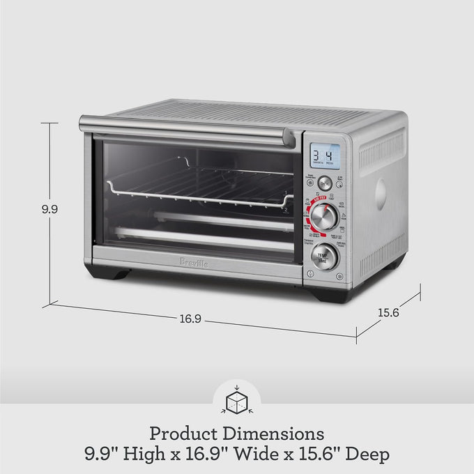 Breville BOV680BSS Smart Oven Air Fryer Compact, Brushed Stainless Steel