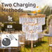 HUYIENO Solar Crystal Floor Lamp Outdoor 4FT Metal Garden Decor