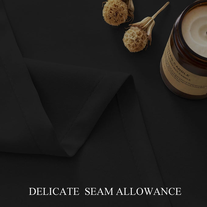 Sanceor Blackout Extra Long Curtain,Room Darkening High Ceiling Draperies for Living Room, Soft Textured Thermal Insualted Blackout Extra Tall Curtains 18ft Length(Black,1 Panel,52 x 216 Inch)
