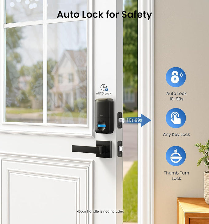 Veise KS02A Fingerprint Door Lock, Keypad Deadbolt, Oil Rubbed Bronze
