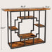 HavenlyYouth 41.3 Inch Entryway Table, Narrow Console Table Behind Couch, Accent Sofa Table with Storage Shelves for Hallway, Entrance, Foyer, Living Room, Rustic Brown