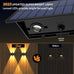 Solar Fence Lights Outdoor,5 Color Modes Up & Down Solar Wall Lights,12Pack