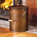 Plow & Hearth 3 Gallon Black Large Ash Bucket with Lid and Wood Handle | 28 Gauge Galvanized Iron Metal | Double Bottom | Tool for Fireplaces Fire Pits Wood Burning Stoves (Copper)
