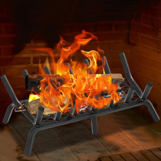 Good GAIN Fireplace Grate 26in Heavy Duty w/Ember Retainer,Fire Log Holder