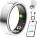 Smart Ring for Women Men, Health Tracker, Fitness Ring (Black, 9#)