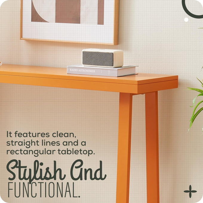 Kings Brand Furniture Claude Narrow Console Table, 36-Inch Wood Entryway Table for Hallway, Living Room or Behind Sofa, Modern Accent Sofa Table for Foyer, Space Saving Design (Honey Ginger)