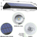 Solar Fence Lights Outdoor, 2700/4000/6000K 3 Mode, 8-12H, Black, 8 Pack