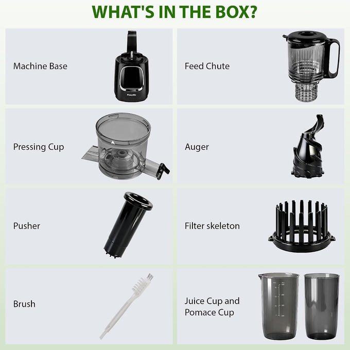 Pukomc Cold Press Juicer with Smart Display and Brushless Motor