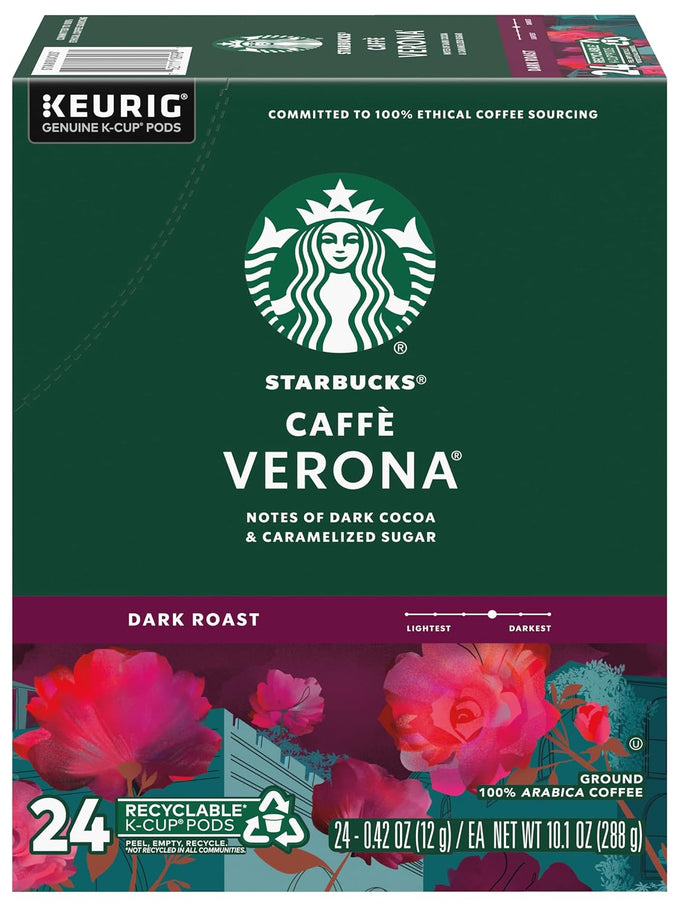 Starbucks K-Cup Coffee Pods, Espresso Roast, 75 Count