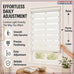 ShadesU Custom Size Zebra Blinds for Indoor Windows, Cream, 31" W x 72" H