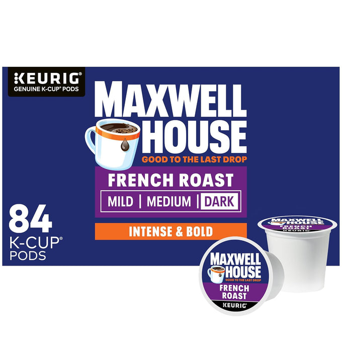 Maxwell House K-Cup Coffee Pods, 84 ct Box, French Roast Dark Roast