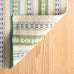 Dash & Albert Long Slade Teal Striped Handwoven Rug, 3'x5'