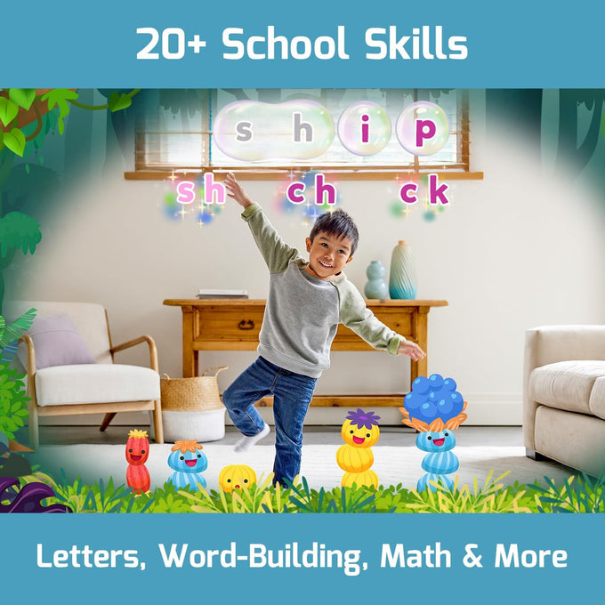 LeapFrog LeapMove Active Learning Video Game System for children aged 4-7 years. This interactive system features 25 preloaded games and adventures, exploring math, spelling, and phonics through movement across three learning levels.