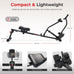 Sunny Health & Fitness Compact Hydraulic Rower with 12-Level Resistance