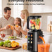 Onelive 6-in-1 Cold Press Juicer Machine for Fruits Veggies Sorbet Nut Milk