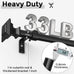 2 Pack Curtain Rod 36-90 Inch, 1Inch Adjustable Square Black Curtain Rod