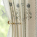 Pinch Pleated Curtains Luxury Light Filtering Floral Curtains for Living Room Bedroom Dining Room - 95 Inches Linen Drapes Farmhouse Window Curtains with Hooks - 2 Panels Set, 40" W x 95" L