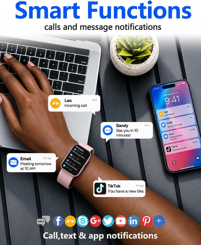 MorePro Fitness Tracker Watch with 24/7 Heart Rate/Blood Pressure Monitor