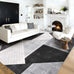 Yinhua Modern Geometric Area Rugs 5x7 Grey Black Rugs for Living Room Washable Rug Non Slip Low Pile, Large Soft Bedroom Rug Non Shedding, Modern Simplicity Carpet for Home Office, Dining Room
