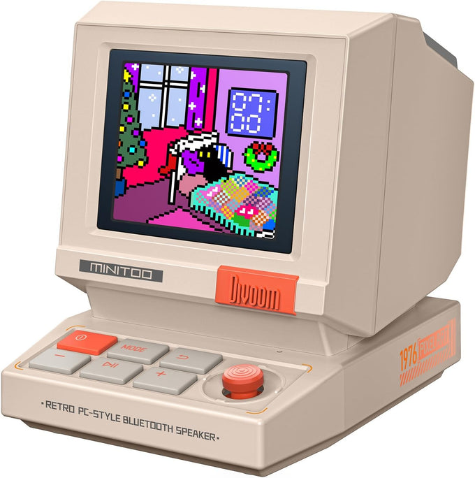 Divoom MiniToo Retro PC-Style Computer Speaker, Pixel Screen with DIY Faces