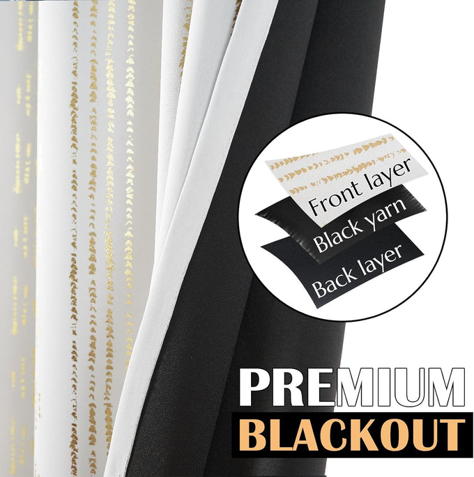 jinchan Boho Blackout Curtains 108 Inches Long for Bedroom Living Room