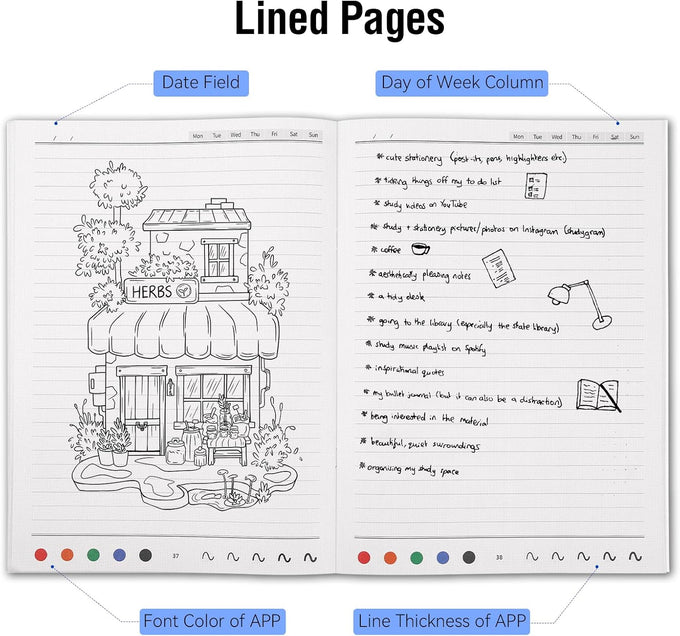 Smart Digital Pen with A4 Paper Cuaderno Digitize Real-Time & Offline Sync