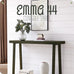 Kings Brand Furniture Emma Narrow Console Table, 44-Inch Wood Entryway Table for Hallway, Living Room, Behind Sofa, Modern Accent Sofa Table for Foyer, Space Saving Design (Caviar, 44 inches)