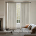 AUSSPVOCT Pinch Pleated 90 Inch Linen Curtains 100% Blackout for Bedroom