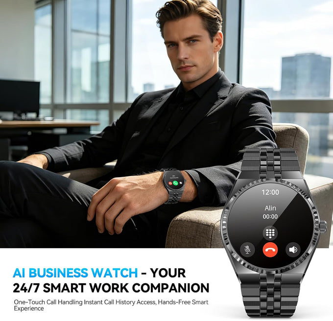 Luxury Smart Watch for Men, Bluetooth Calls, Activity Tracker, Android iOS