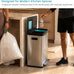 Home Zone Living 19 Gallon Kitchen Trash Can with Dual Compartments
