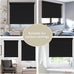 SUNOFF Cordless Blackout Roller Shades Blinds for Windows,34"W x 72"H,Black