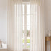 Liz Sheer Pinch Pleated Linen Curtains 95 Inches Long - Light Filtering Pleat Curtains for Living Room,Window Curtains for Bedroom, Luxury Pinch Pleated Drapes with Hooks, Natural, 2 Panels Set
